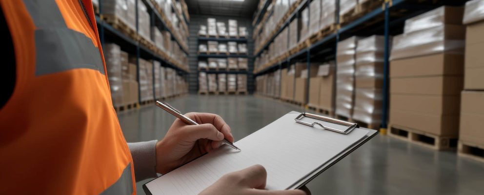 Person going through safety checklist to ensure warehouse compliance in WA
